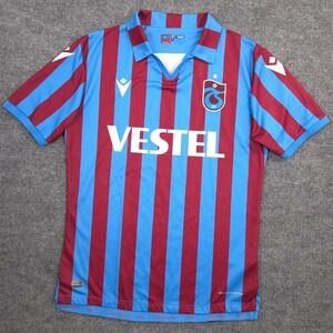 Macron Trabzonspor 2021/2022 Home Soccer Jersey Mens Large Claret & Blue TS-6407